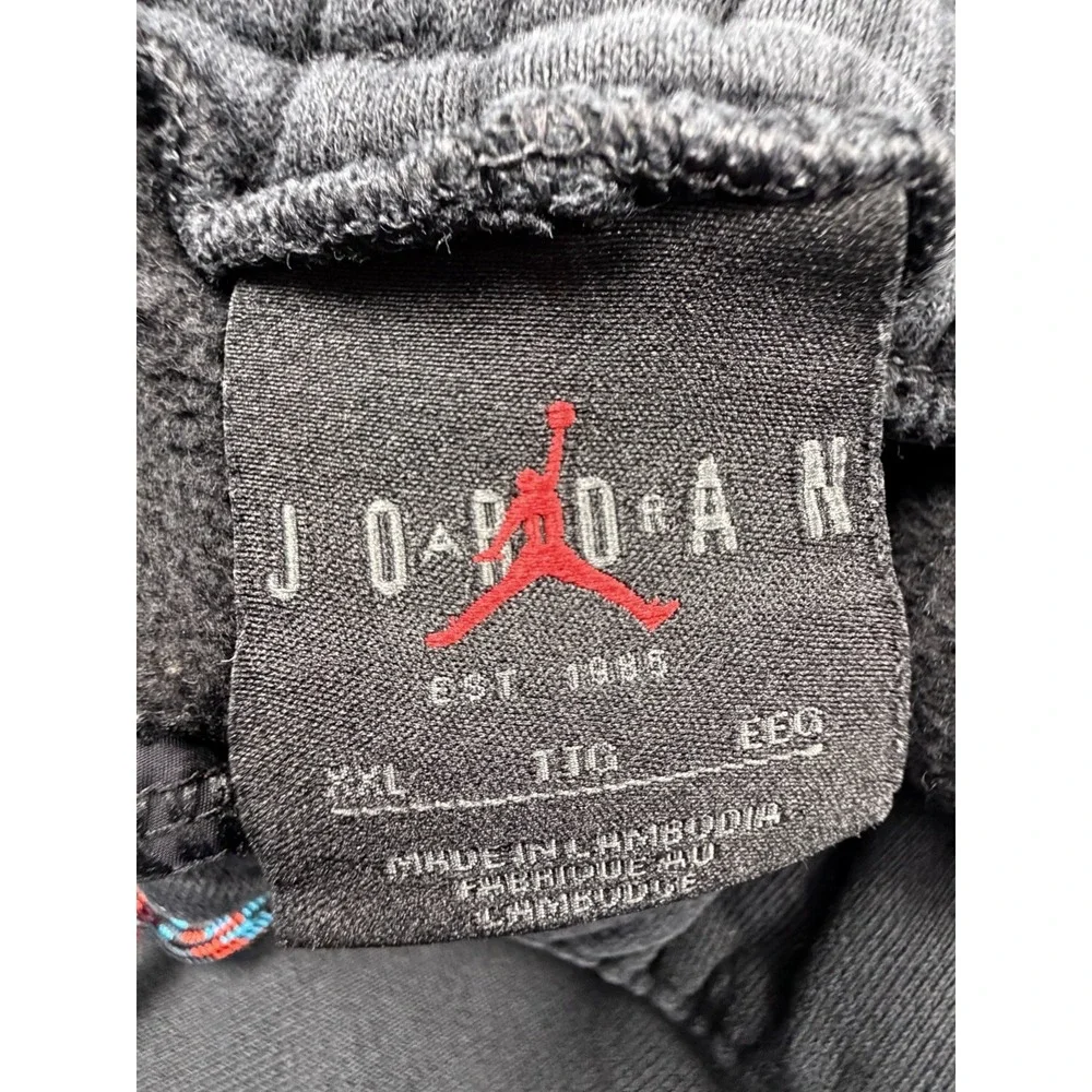Jordan Men Activewear Pants XXL Black Mind Over Matter Sweatpants Has Holes